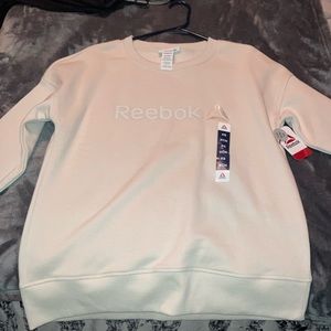 Cream Reebok sweatshirt and sweat pants size xs